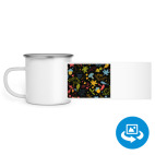 Кружка металлическая белая (круговая запечатка)