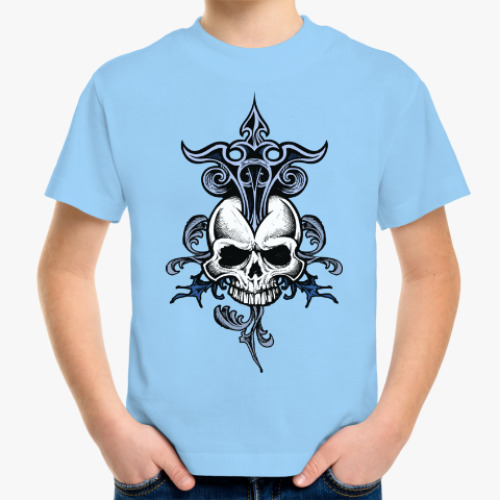 Детская футболка с принтом Череп