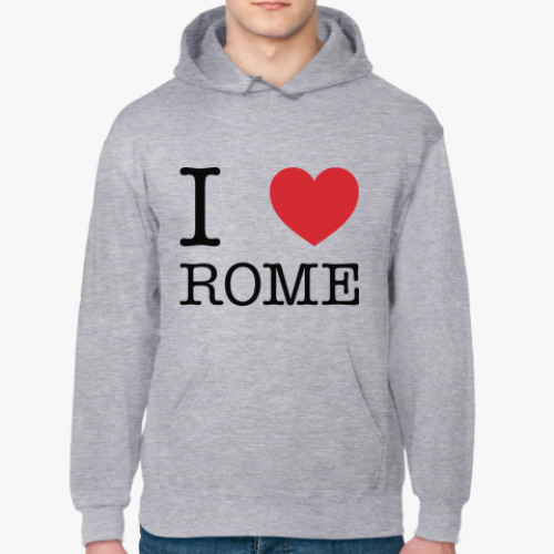 Толстовка худи с принтом I love Rome