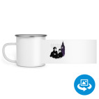 Кружка металлическая белая (круговая запечатка)