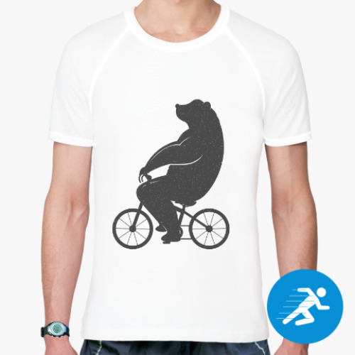 Спортивная футболка Медведь на велосипеде