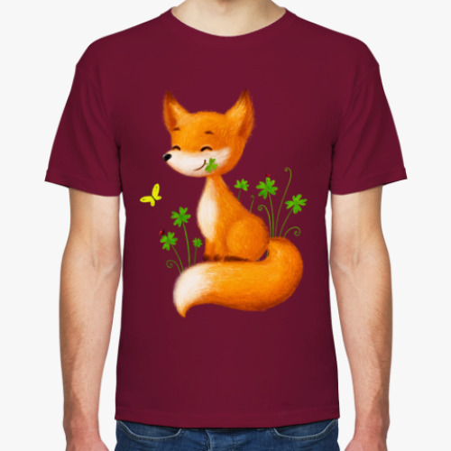 Футболка Лисенок в клеверах