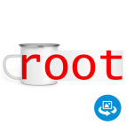 Кружка металлическая белая (круговая запечатка)