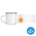 Кружка металлическая белая (круговая запечатка)