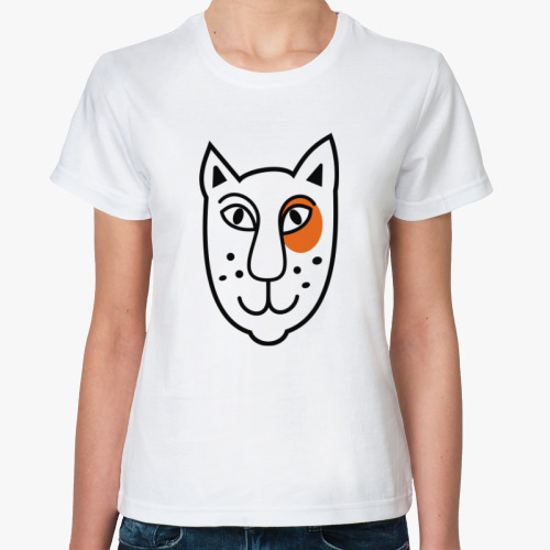 Классическая футболка Мордочка кота с рыжим пятном