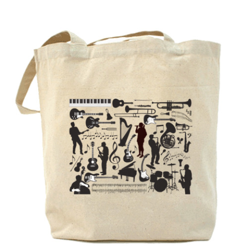 Сумка шоппер с принтом инструменты все