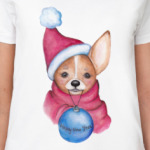 Новогодняя собачка с шариком