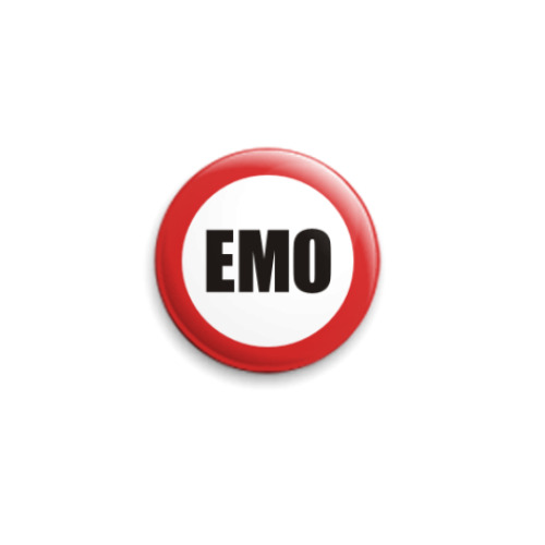 Значок 25мм с принтом Emo Inside