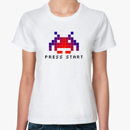 Классическая футболка Space invader (8bit)