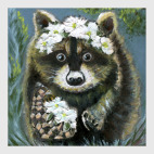 Енот с корзинкой