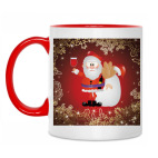 Двухцветная кружка Дед Мороз