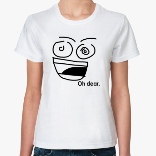 Классическая футболка с принтом OH DEAR