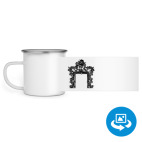 Кружка металлическая белая (круговая запечатка)