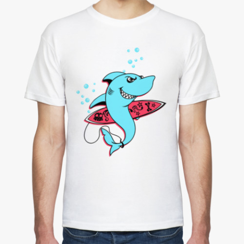 Футболка Дерзкая акула серфер