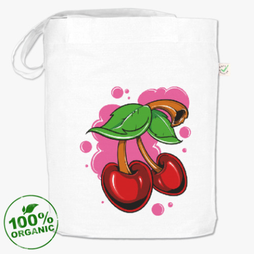 Сумка шоппер с принтом Черешня