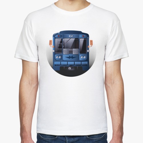 Футболка с принтом Принт по вагона типа 81-717.5 Баку V2