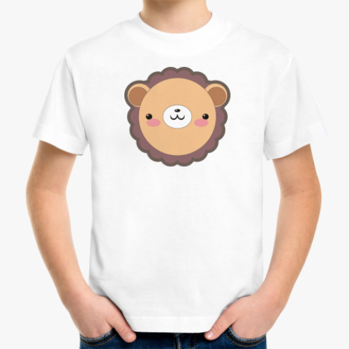Детская футболка с принтом  'Лев'