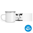 Кружка металлическая белая (круговая запечатка)