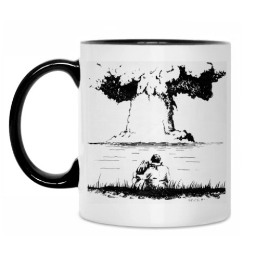 Кружка с принтом 'Ядерный гриб'