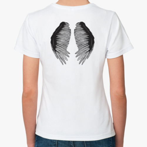 Классическая футболка с принтом Крылья