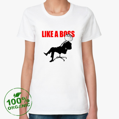 Женская футболка из органик-хлопка Like A Boss