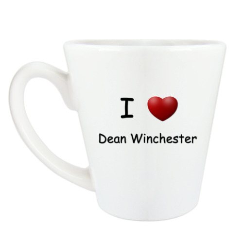 Чашка Латте I Love Dean Winchester