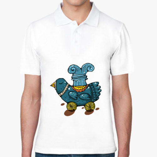 Рубашка поло с принтом Птица на колесиках