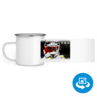 Кружка металлическая белая (круговая запечатка)