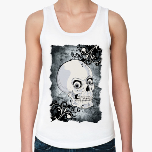 Женская майка с принтом Skull