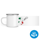 Кружка металлическая белая (круговая запечатка)