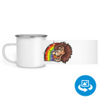 Кружка металлическая белая (круговая запечатка)