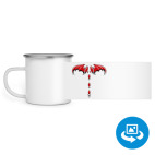 Кружка металлическая белая (круговая запечатка)