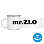 Кружка металлическая белая (круговая запечатка)