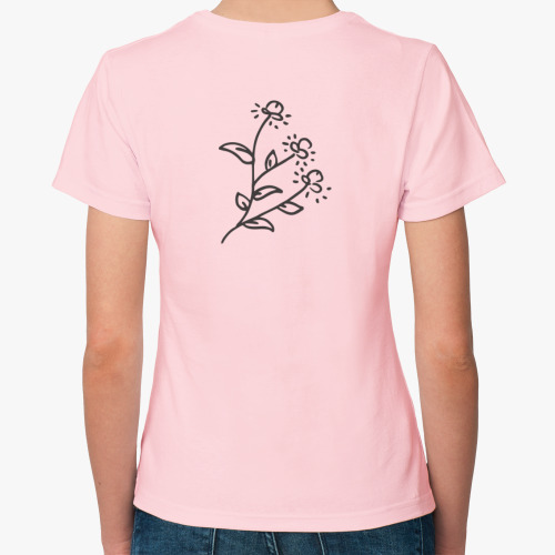 Женская футболка с принтом Цветочки