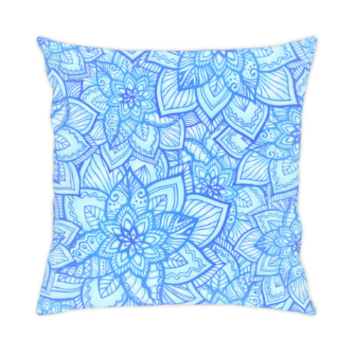 Подушка с принтом цветы