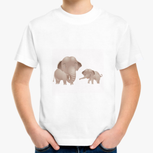 Детская футболка с принтом Слон