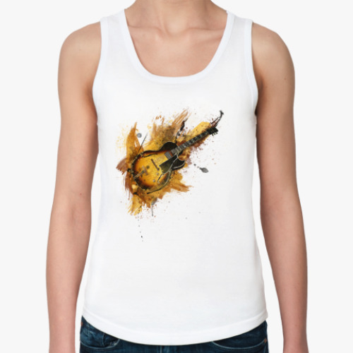 Женская майка с принтом гитарка