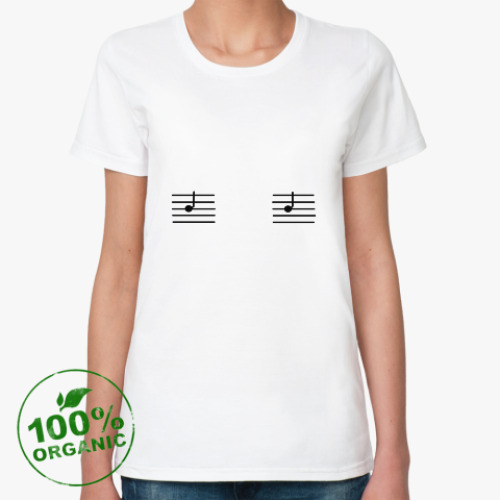 Женская футболка из органик-хлопка нота Си