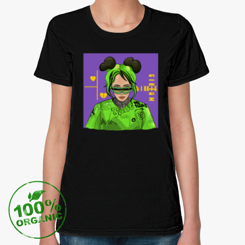 Женская футболка из органик-хлопка Billie Eilish