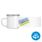 Кружка металлическая белая (круговая запечатка)