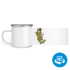 Кружка металлическая белая (круговая запечатка)