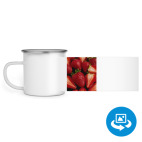 Кружка металлическая белая (круговая запечатка)