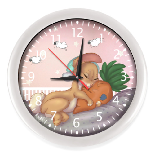 Настенные часы с принтом сладких снов