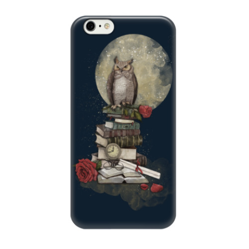Чехол для iPhone 6/6s Мудрая сова и книги