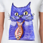  Кошка с рыбкой