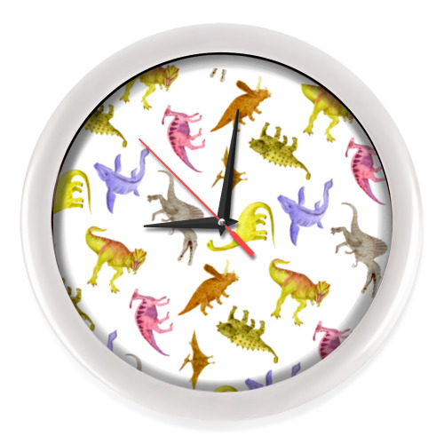 Настенные часы с принтом динозавры