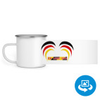 Кружка металлическая белая (круговая запечатка)