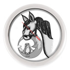 Ежик на луне и лошадка в туман