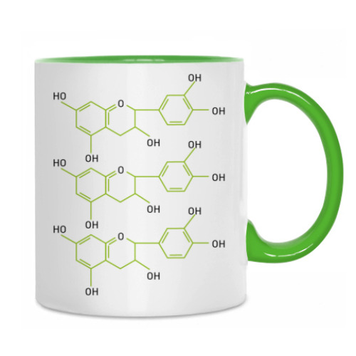 Кружка с принтом Зеленый чай