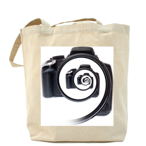 Сумка шоппер с принтом Бесконечный фотоаппарат